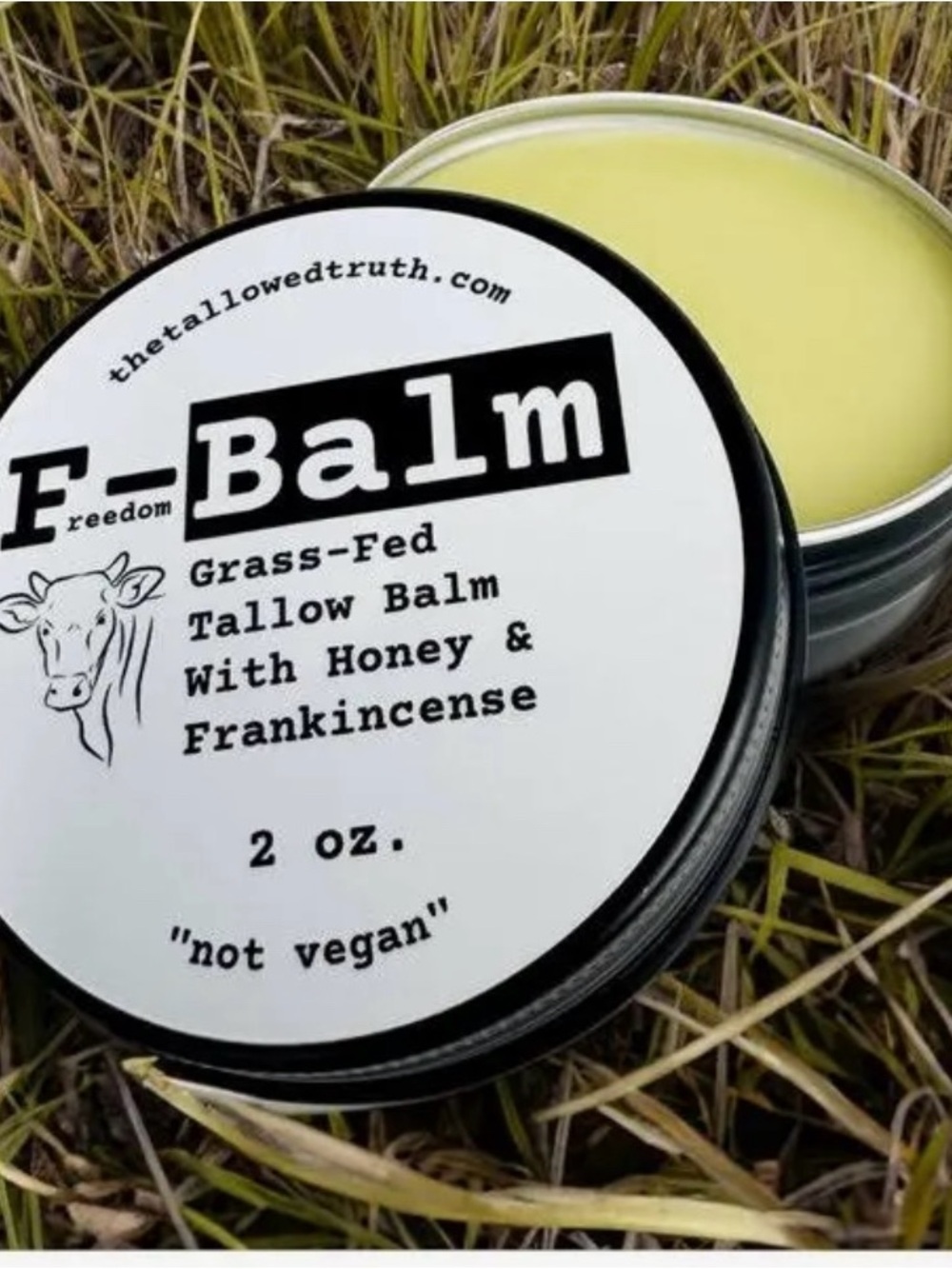 Grass-Fed Tallow Balm with Honey & Frankincense